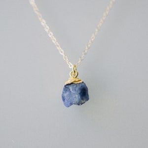 Raw Tanzanite Necklace • raw stone • Raw Tanzanite Pendant • Tanzanite Stone Pendant •Birthstone Jewelry Gifts •December Birthstone Necklace
