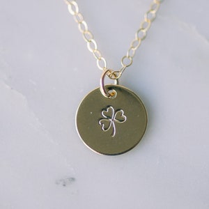 Gold Clover Necklace • Dainty Birthday Gift for Her • 3 leaf clover necklace •faith hope love necklace •Gold Shamrock Necklace •gift for her