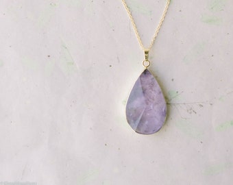 Amethyst Necklace for Women / amethyst gift for her / amethyst anniversary year /raw amethyst crystal necklace /February Birthstone Necklace