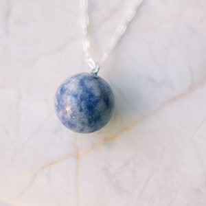 Sodalite Crystal Necklace •Healing Crystal Necklace •Wire Wrapped Sodalite Necklace •blue stone jewelry •Sodalite Blue Gemstone•gift for her