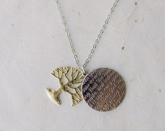 Tree of Life Pendant Necklace/Family Tree Necklace/Dainty Tree Of Life Pendant/bible verse necklace /bible gift ideas bible verse scripture