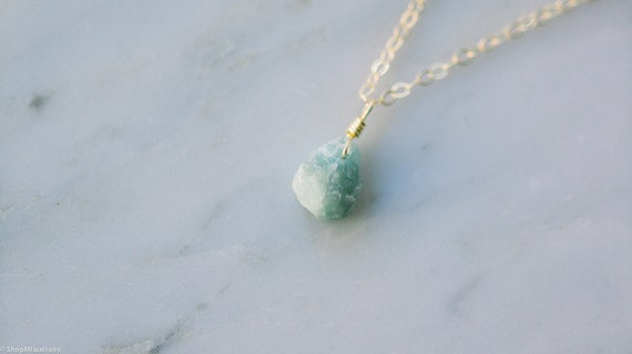 Raw larimar necklace deals