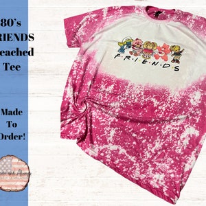80年代のフレンズブリーチTシャツ、80年代のTシャツ、80年代のTシャツ、フレンズTシャツ、ブリーチTシャツ、80年代の漫画シャツ、80年代の漫画