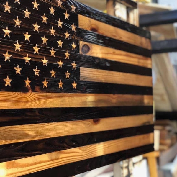 Rustic Wood Burned American Flag, Wood American Flag, Betsy Ross American Flag, Rustic American Flag, Wood Flag, Free Shipping