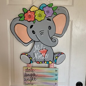 decor elephant baby door hanger