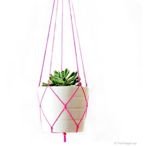 MACRAME PLANT HANGER || Modern Thin Simple || 42 inches long