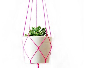 MACRAME PLANT HANGER || Modern Thin Simple || 42 inches long