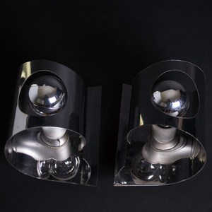 Pair Modern Sconces Aluminium in the manner of Max Sauze image 3