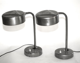 Kaiser Idell Style BAHAUS Pair of INDUSTRIAL Task Lamps