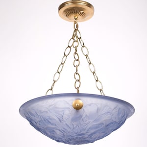 French Art Deco  chandelier  glass  MULLER freres  poppy flower motive