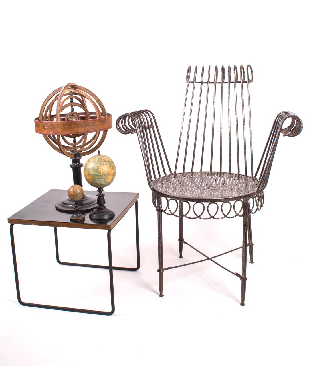 Mathieu Mategot マテゴ フレンチヴィンテージ ミッドセンチュリー MATHIEU MATEGOT Single Metal Armchair Rigitulle Cap D