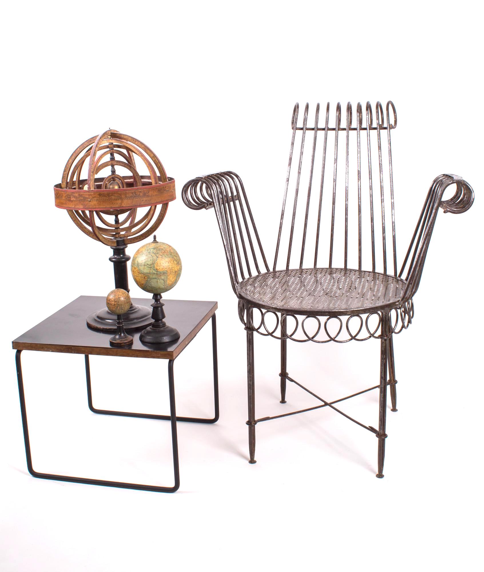 MATHIEU MATEGOT Single Metal Armchair Rigitulle Cap D