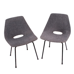 pair of Guariche Amsterdam mid century chair edited by steiner 1954