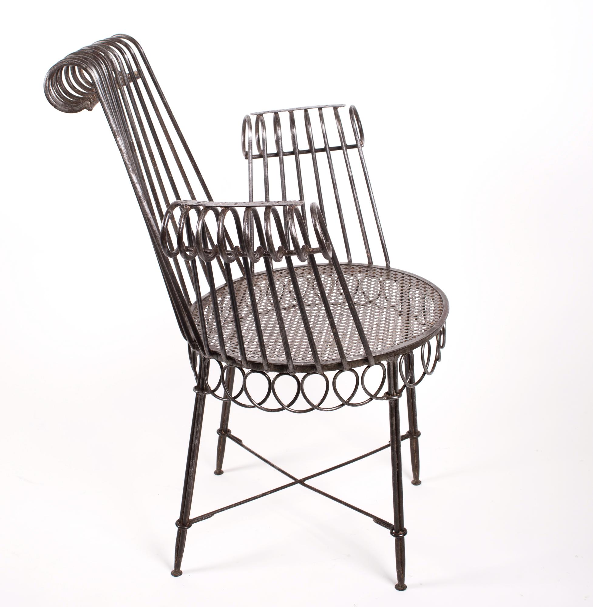 希少　Mathieu Mategot マシューマテゴ MATHIEU MATEGOT Single Metal Armchair Rigitulle Cap D