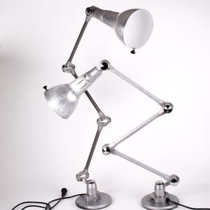 Pair of French industrial  JIELDE modernist lamp DOMECQ Lac