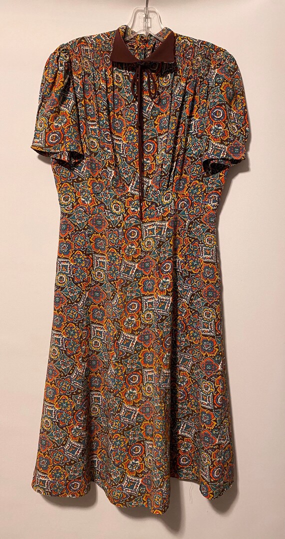 1940’s Rayon Print Dress