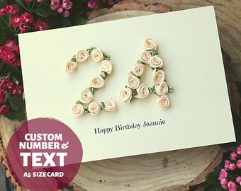 Boyfriend Twenty-Fourth Birthday Card Stepdad Partner For Her Modern 24th Birthday Card Stepmum Sister For Him Friend Girlfriend