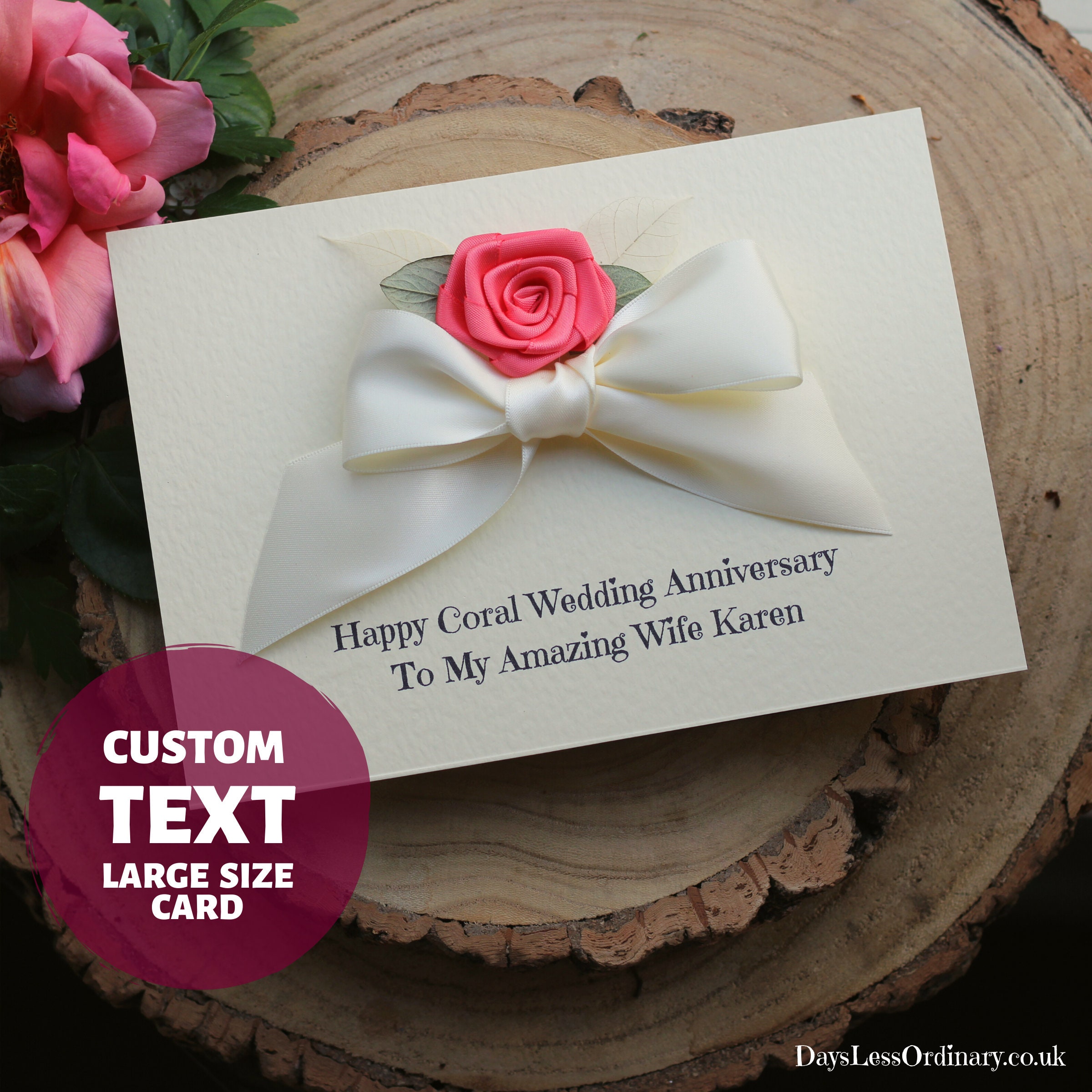 My Wife 35th Wedding Anniversary Card - On Our Coral Anniversary - 35 Years - Sentimental Verse I Love You: Greeting Cards