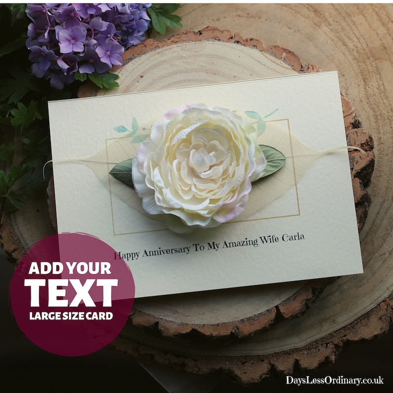 27th Wedding Anniversary Handmade Card Wife Custom Numbers
