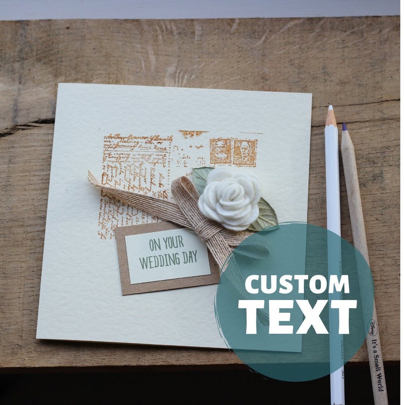 Personalised Text Minimalist Style Mr and Mrs Modern Congratulations HANDMADE Wedding Card Sister And Brother In Law