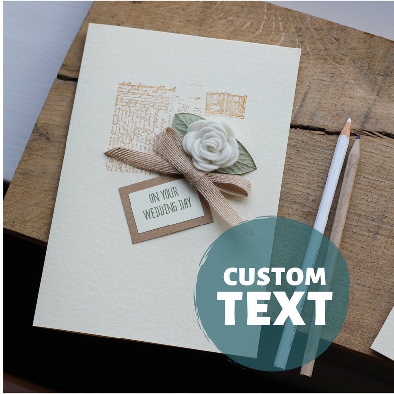 Personalised Text Minimalist Style Mr and Mrs Modern Congratulations HANDMADE Wedding Card Sister And Brother In Law