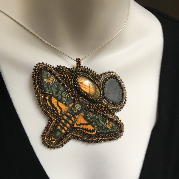 Into the Light Death Head Moth Pendant