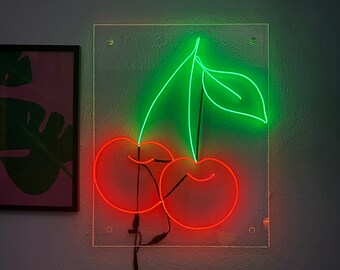 NEON Pink El Wire Art Portrait Piece