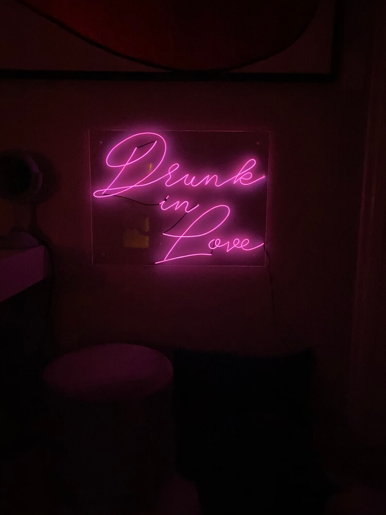 Drunk in Love Neon sign-El wire 18 x 24 inches neon sign | Etsy