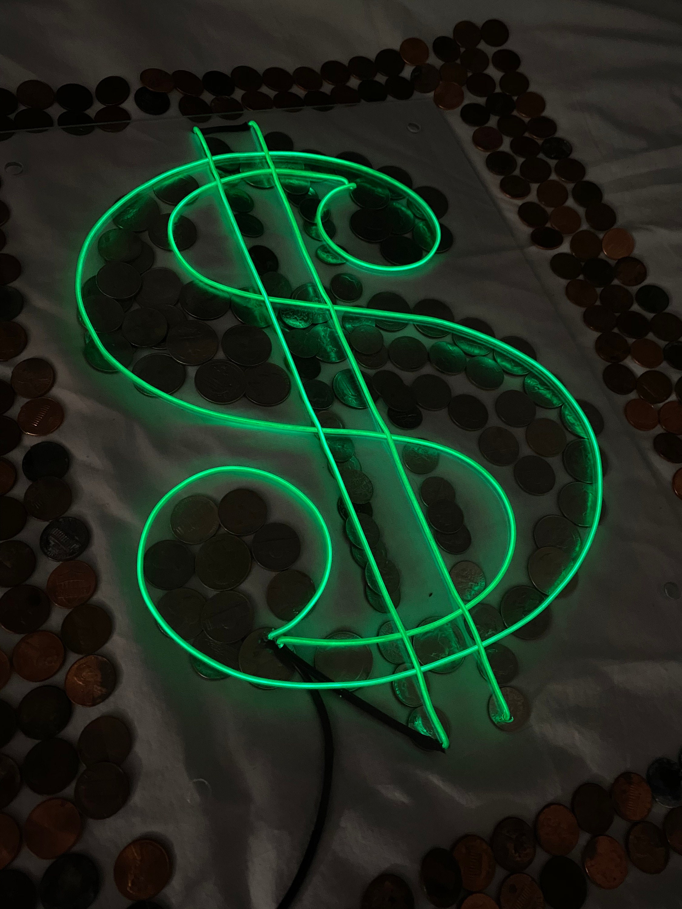 Money Neon Sign El Wire Sign 11x14 Inch Neon Sign Art Neon - Etsy Singapore