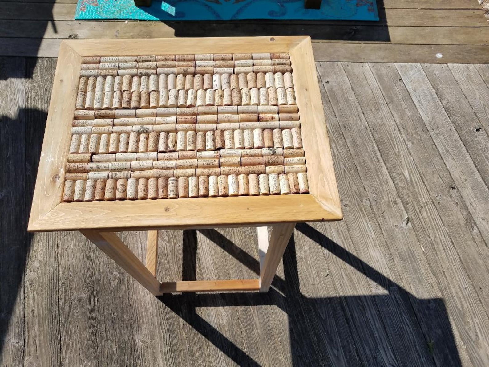 Table With Wine Cork Top Etsy