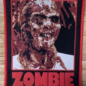 Zombie poster Woven patch heavy metal death black thrash speed cartoon novelty patches sew-on