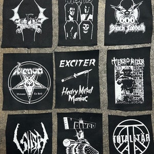 2023001 Punk metal crust doom black death grind grindcore heavy gore horror cult cartoon novelty patches sew-on DIY