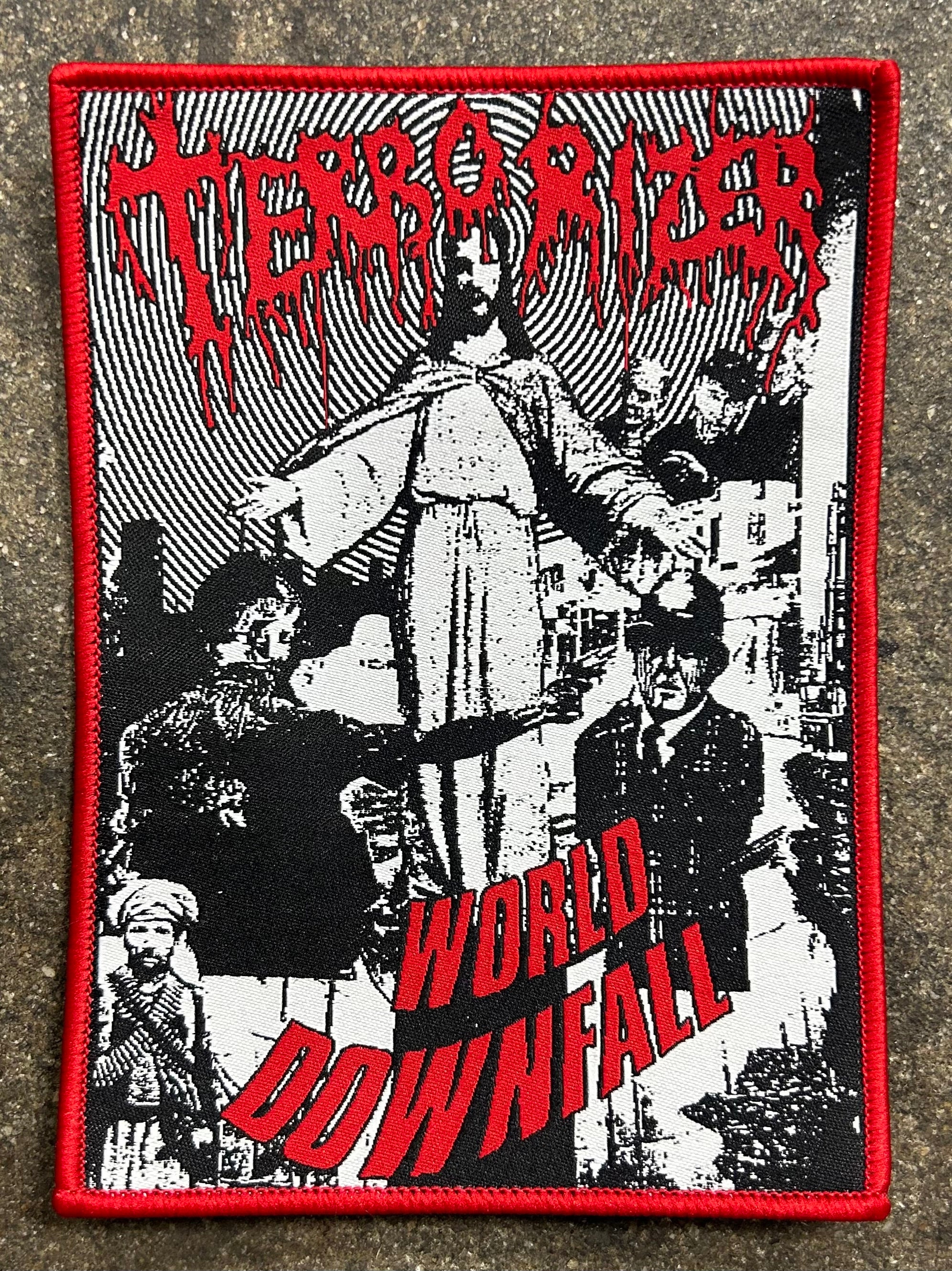 【値下げ不可】古着 90s Terrorizer World Downfall TERRORIZER World Downfall Woven Patch Heavy Metal Death