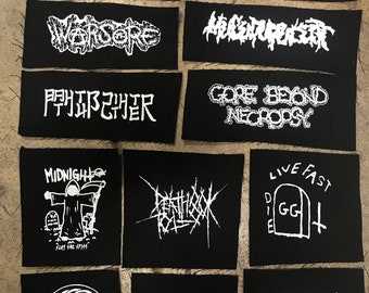 22-02 Punk metal crust doom black death grind grindcore heavy gore horror cult cartoon novelty patches sew-on DIY
