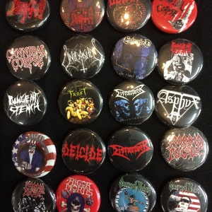 001 Death Speed Thrash Black Metal Button, Pin, Badge