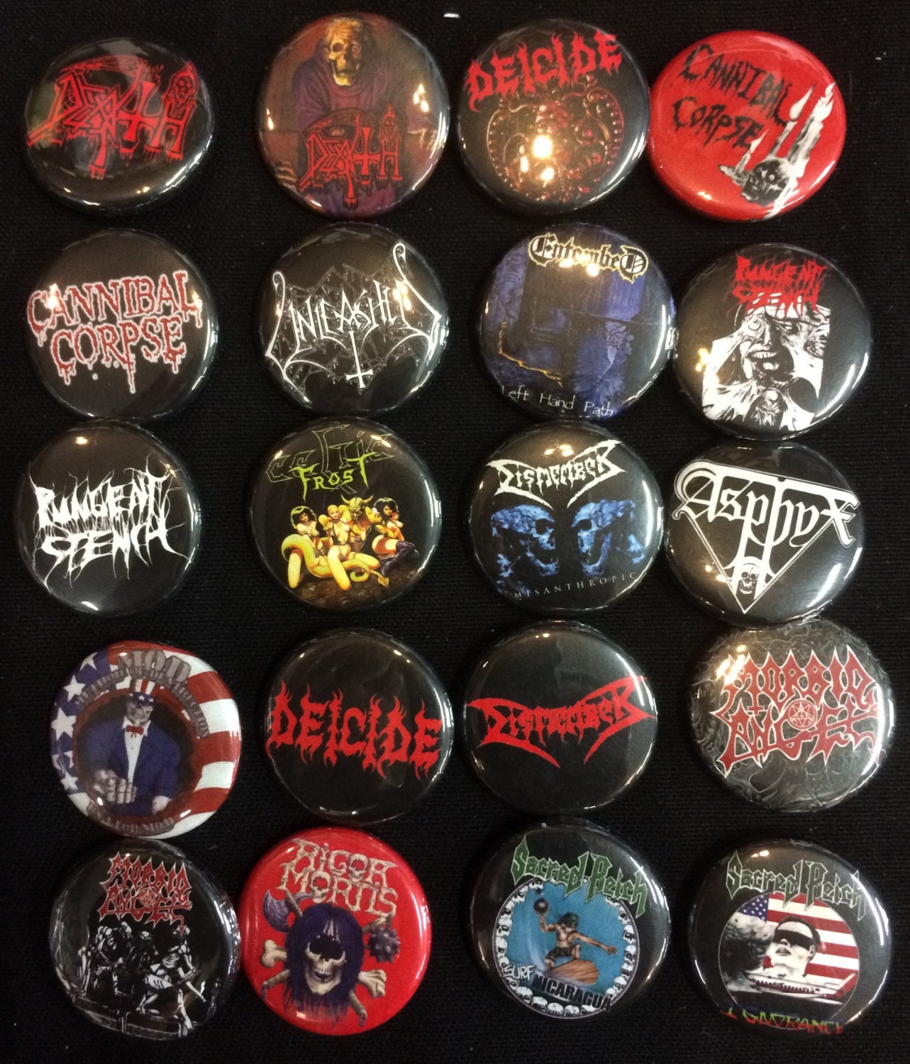001 Death Speed Thrash Black Metal Button, Pin, Badge - Etsy
