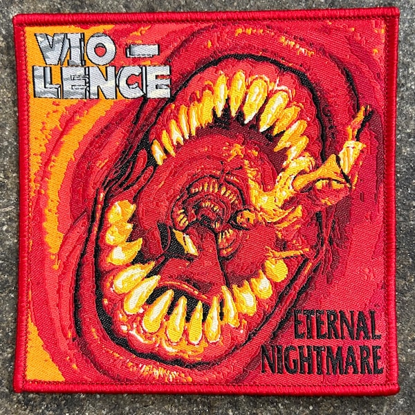 VIOLENCE eternal nightmare Woven patch heavy metal death black thrash speed cartoon novelty patches sew-on