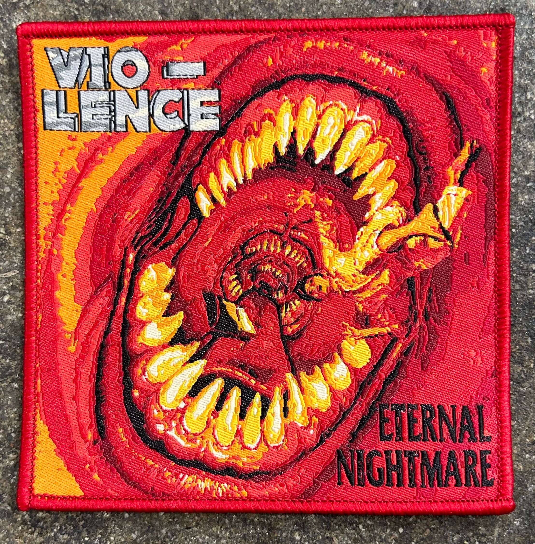 リアル VIOLENCE Eternal Nightmare Woven Patch Heavy Metal Death 装飾材料