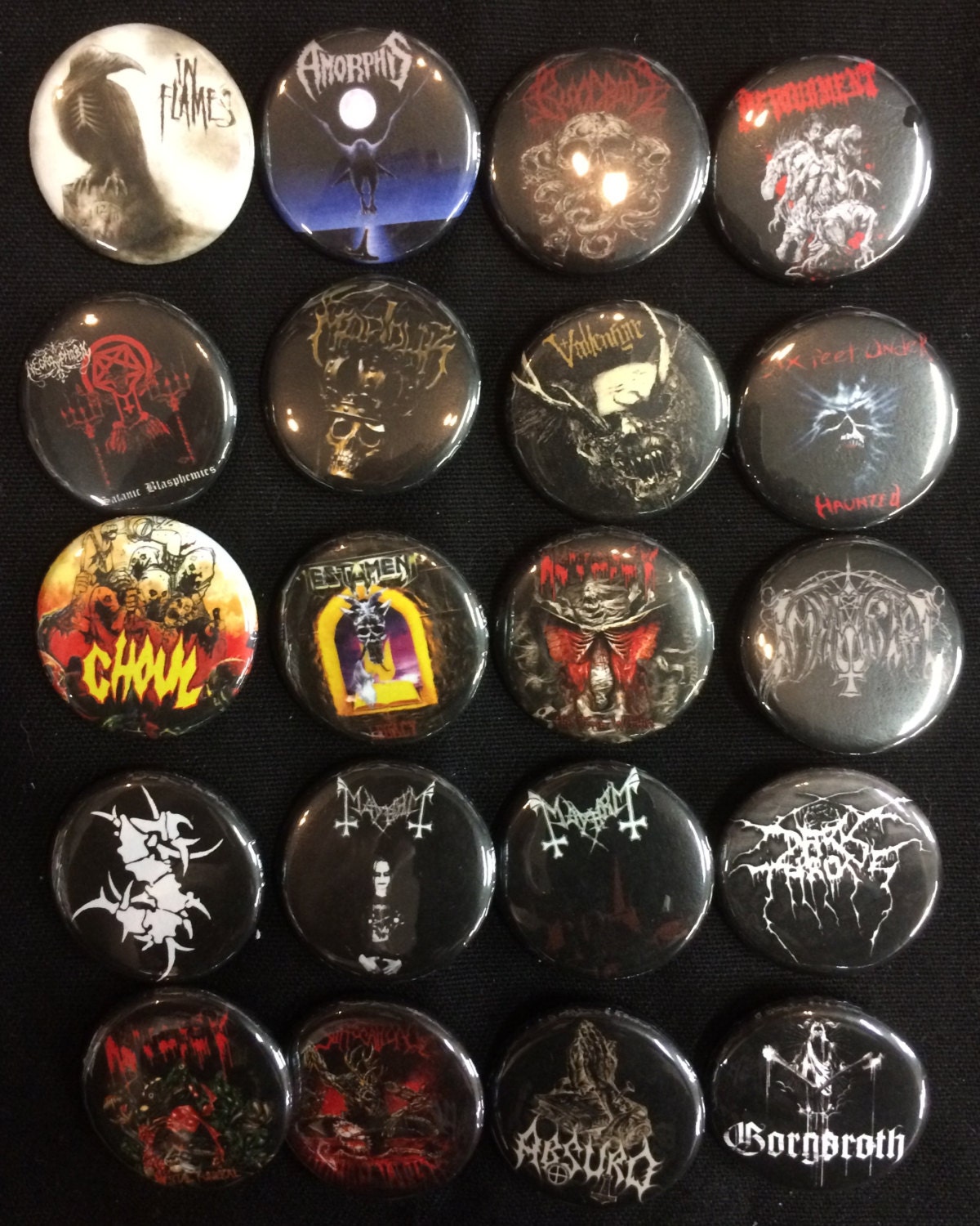 003 Death Speed Thrash Black Metal Button, Pin, Badge