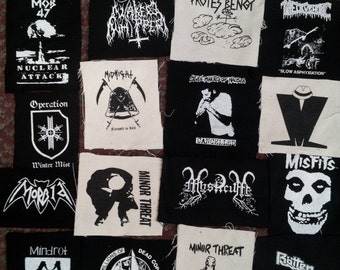 Punk metal crust doom black death grind grindcore heavy gore horror cult cartoon novelty patches sew-on DIY PS04