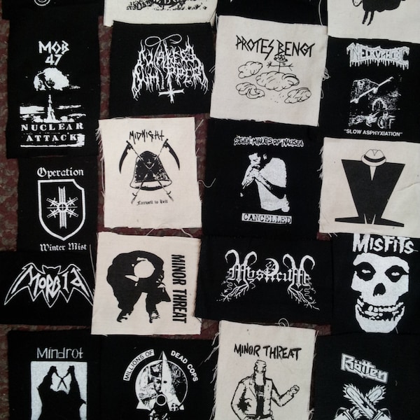 Punk metal crust doom black death grind grindcore heavy gore horror cult cartoon novelty patches sew-on DIY PS04