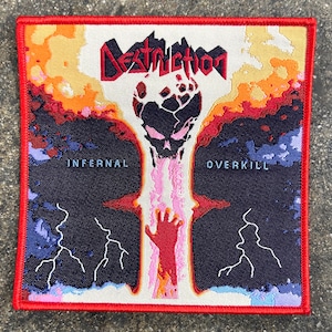 DESTRUCTION infernal overkill Woven patch heavy metal death black thrash speed cartoon novelty patches sew-on