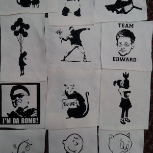 banksy charlie brown porky pig cult cartoon novelty humor funny patches sew-on DIY PS03