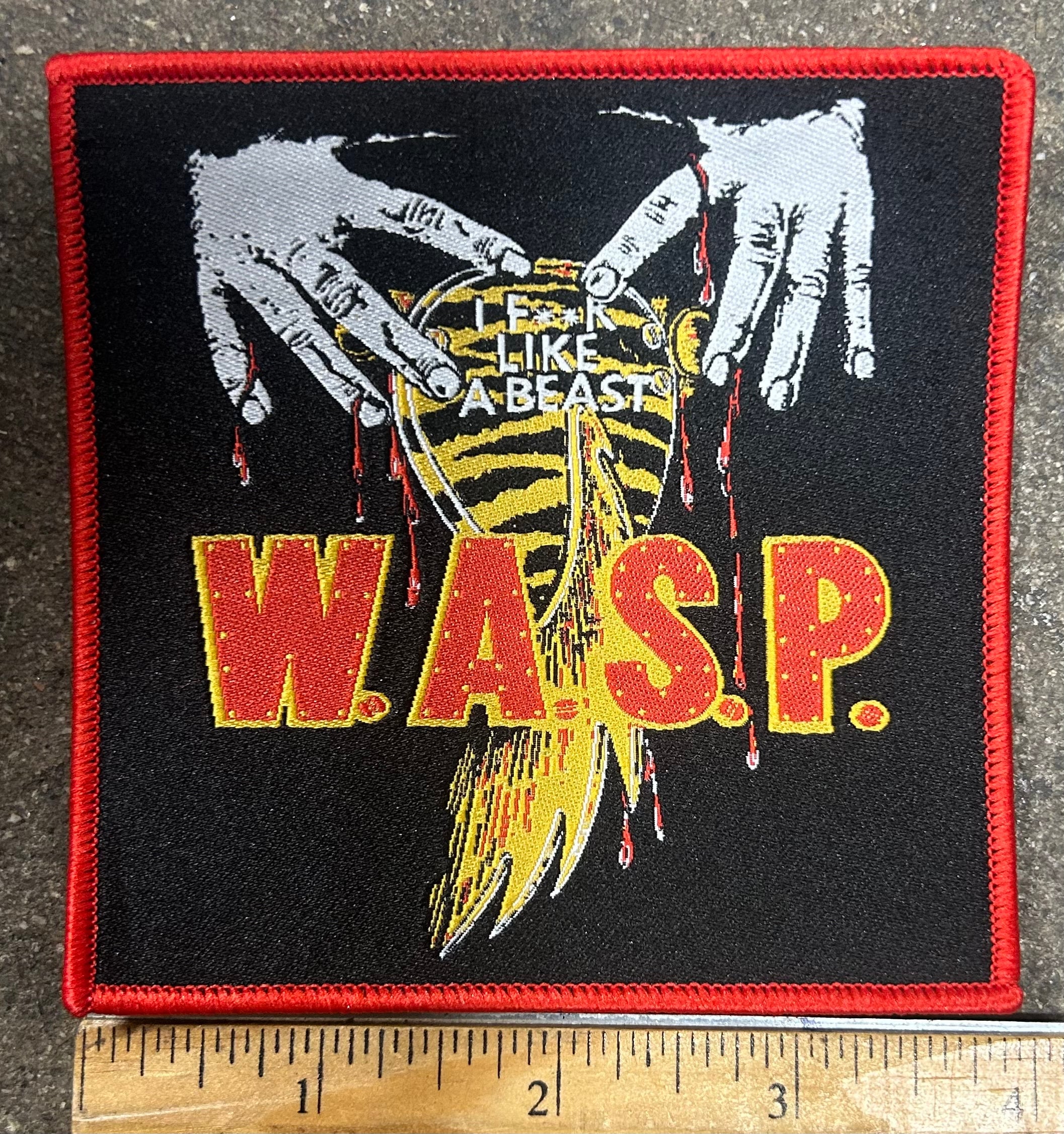 WASP F**k Like a Beast Patch Heavy Metal Death Black Thrash Speed 