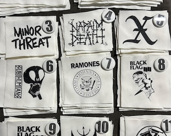 2026-01 Punk metal crust doom black death grind grindcore heavy gore horror cult cartoon novelty patches sew-on DIY