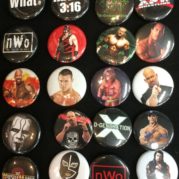 002 Wrestling Button, Pin, Badge