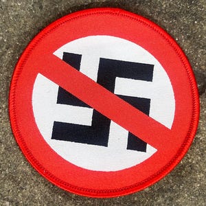 No Nazi Woven Patch - Anti Fascist Sew-On Patch