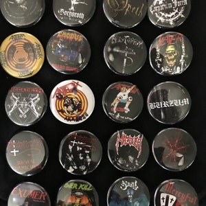 004 Death Speed Thrash Black Metal Button, Pin, Badge