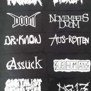 Punk metal crust doom black death grind grindcore heavy gore horror cult cartoon novelty patches sew-on DIY PS16