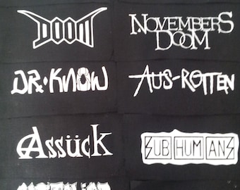 Punk metal crust doom black death grind grindcore heavy gore horror cult cartoon novelty patches sew-on DIY PS16